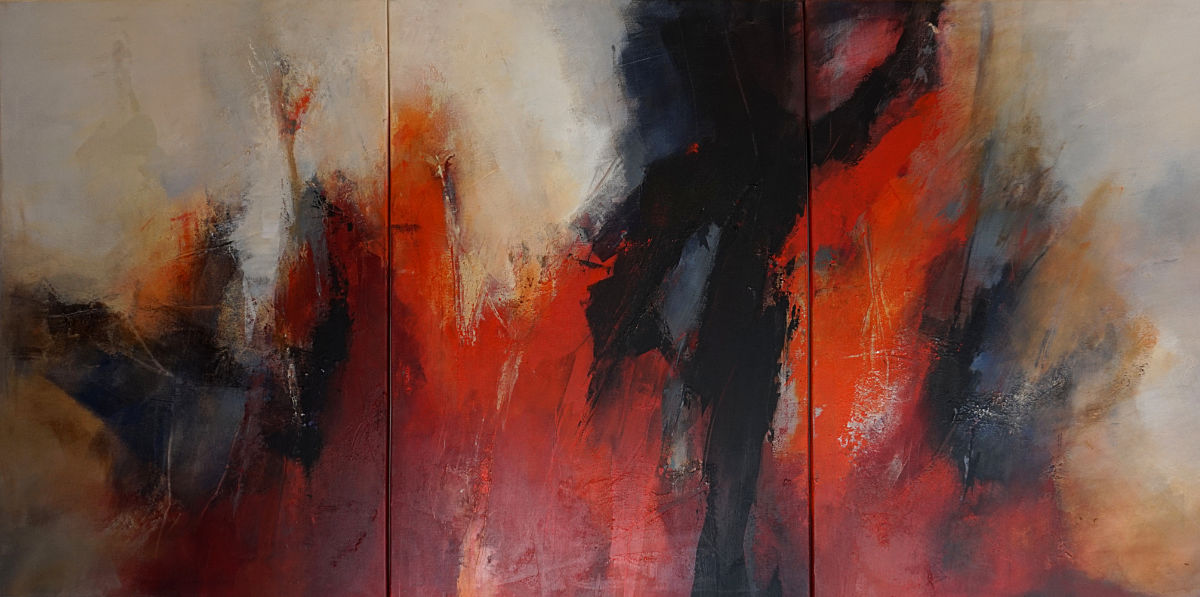 Acryl auf Leinwand, Triptychon, 240 x 120 cm